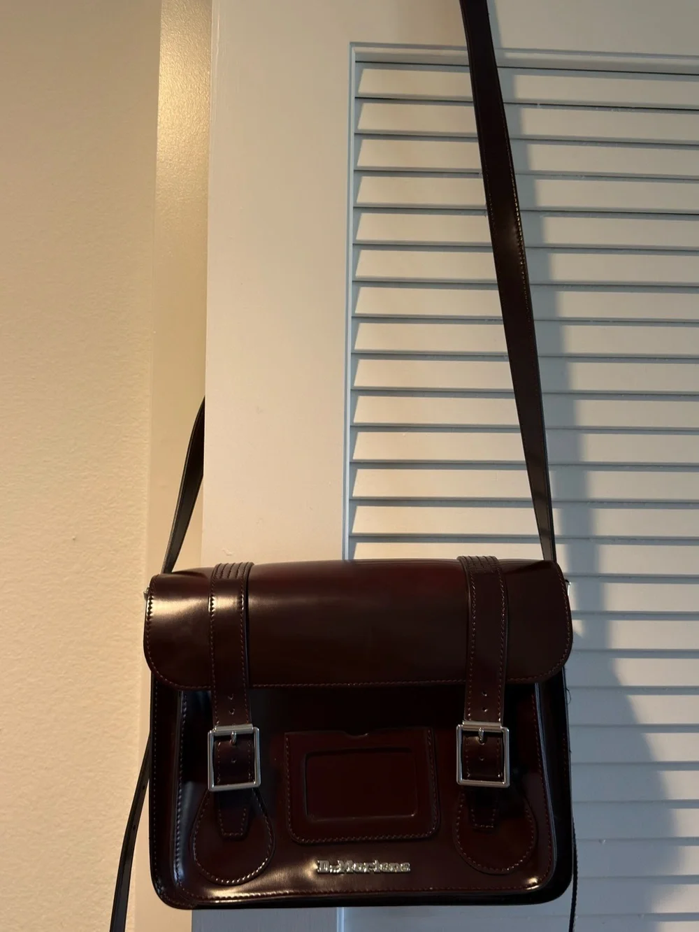 Dr. Martens Men's Cherry Red Vegan Messenger Bag. 11 inch.